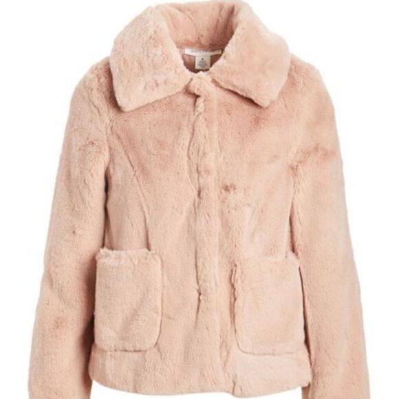 Skye's The Limit Light Pink Faux Fur Coat - Picture 1 of 2
